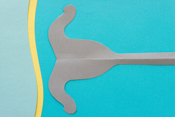 abstract paper design with floral element