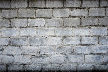 old sand-lime brick white wall background and texture 