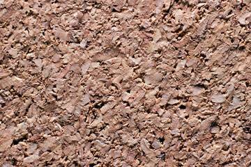 Texture of pressed shavings of cork wood close-up