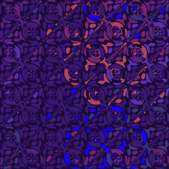 Creative doodle art seamless pattern with different shapes and textures. Collage. Artistic background. Abstract wallpaper. Decorative hipster tile. .