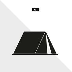 Tent camp vector icon illustration sign