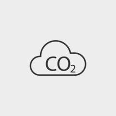 Carbon dioxide vector icon illustration sign