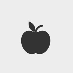 Apple fruit vector icon illustration sign