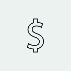 Dollar currency vector icon illustration sign
