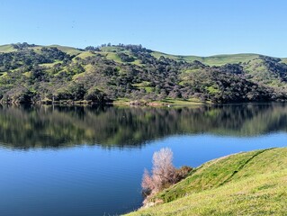 lake and mountains