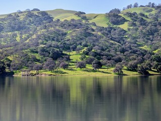 lake and mountains