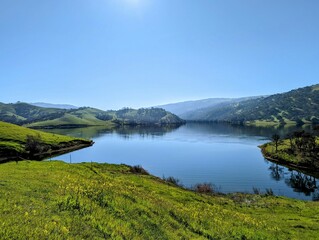 lake and mountains
