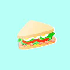 illustration of club sandwich 