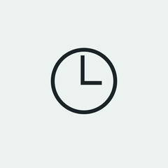 Clock vector icon illustration sign