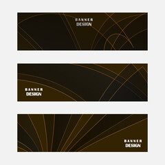 Set of abstract banner background vector