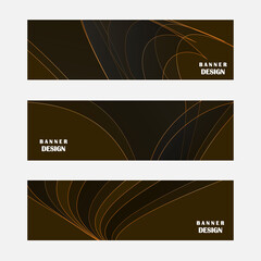 Set of abstract banner background vector