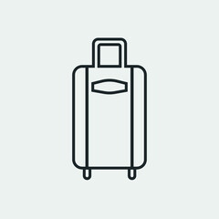 Travel bag vector icon illustration sign