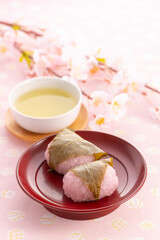 桜餅とお茶