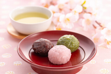 桜餅とお茶