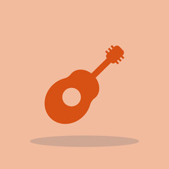 Guitar vector icon illustration sign