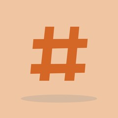 Obraz premium Hashtag vector icon illustration sign