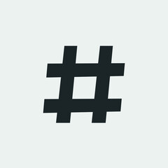 Hashtag vector icon illustration sign
