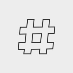 Hashtag vector icon illustration sign