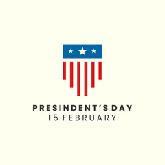 president'day USA line art minimalist logo icon template illustration vector design. american flag line art logo