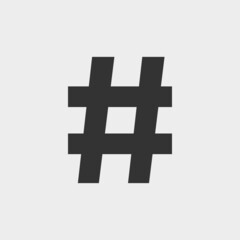 Hashtag vector icon illustration sign