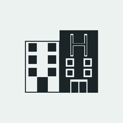 Hotel vector icon illustration sign