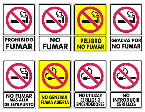Prohibido Fumar Images – Browse 256 Stock Photos, Vectors, and Video
