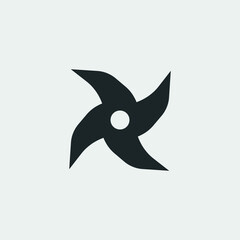 Ninja star vector icon illustration sign