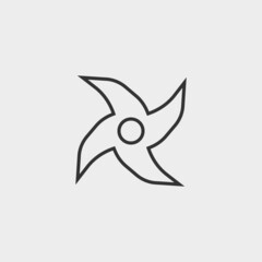 Ninja star vector icon illustration sign