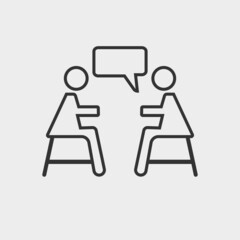 Conversation vector icon illustration sign