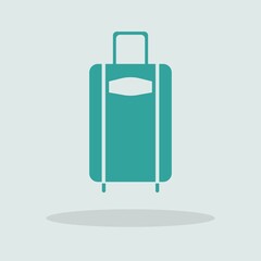 Travel bag vector icon illustration sign