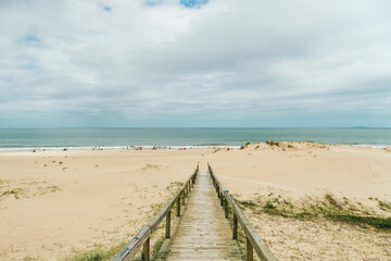 Fototapeta na wymiar Entrada a playa en Uruguay