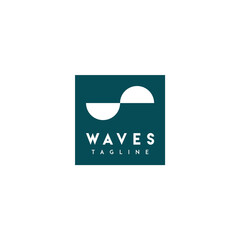 Waves. Logo template.