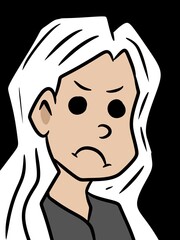 cute cartoon on black background