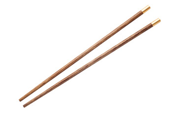 Wooden chopsticks isolated on white background