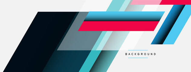 Obraz premium Vector background. Abstract overlapping color lines design with shadow effects. Illustration for wallpaper banner background or landing page