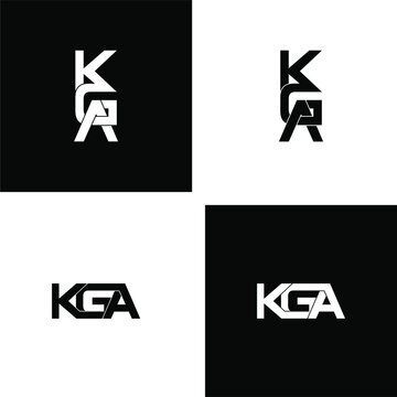 kga letter original monogram logo design set