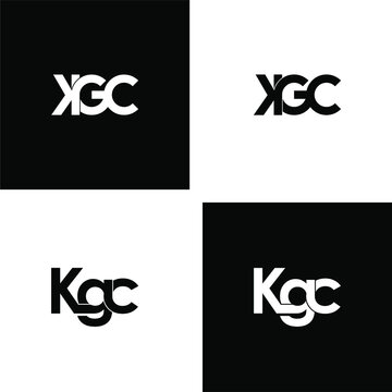 kgc letter original monogram logo design set