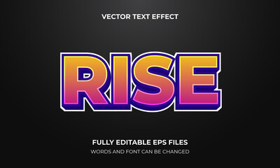 3D Text Effect Vector Template Design