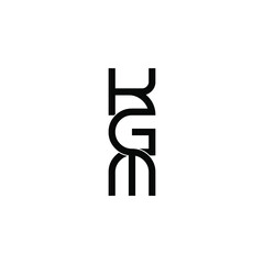 kgm letter original monogram logo design