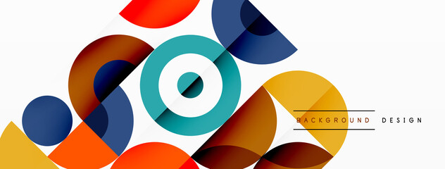 Colorful circle abstract background. Template for wallpaper, banner, presentation, background