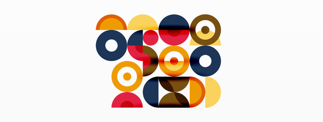 Colorful circle abstract background. Template for wallpaper, banner, presentation, background