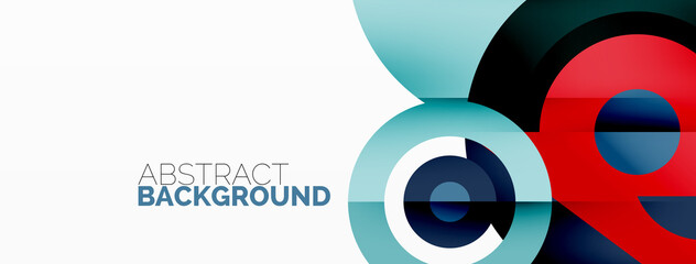 Rings and circles geometric abstract background for wallpaper, banner, backdrop