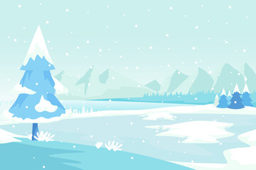 Winter snow and forest.