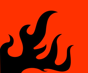 fire illustration for spicy food packaging design, fire, fire illustration design, flame background, illustration of a burning fire