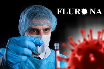 Flurona coronavirus variant. Covid-19 mutation. Coronavirus SARS-CoV-2 Omicron infection. New strain