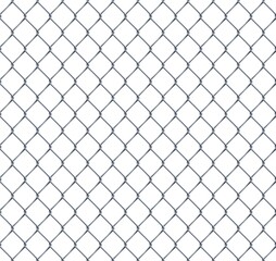 Rabitz chain-link fence pattern, metal steel grid or mesh realistic vector background. Seamless texture of prison border, industrial construction, abstract perimeter barrier security cage 3d chainlink