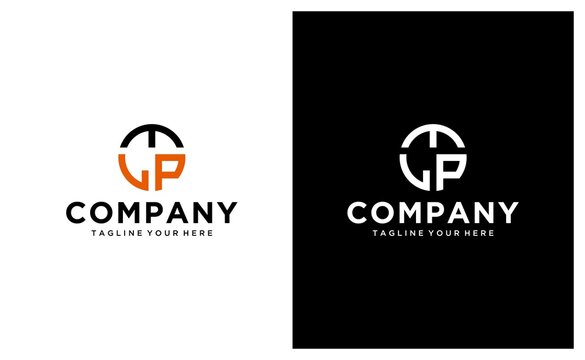 Circle Initial letter T, P, L, TPL, TLP, PLT, PTL, LTP or LPT overlapping, interlock, monogram logo design vector template. on a black and white background.