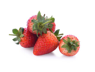 Strawberries isolated on white background