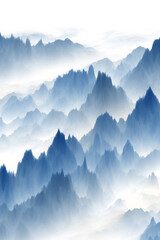 mountain landscape with clouds