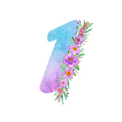 Figures with Very Peri watercolor fill and with bouquets of purple flowers .The set is suitable for greeting cards, invitations, for design works,crafts and hobbies.